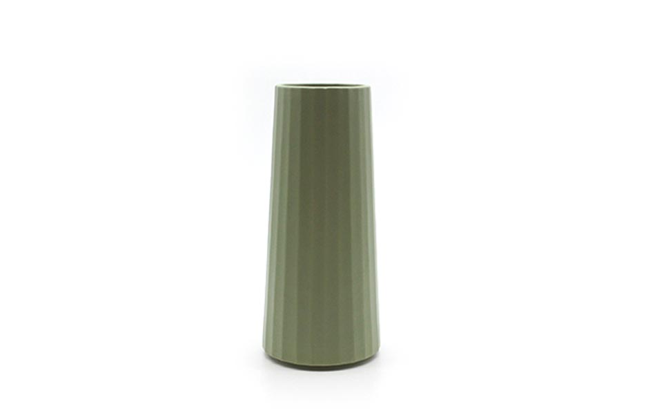 PILAR VASE (M), Green, Ø12×26cm, J2567