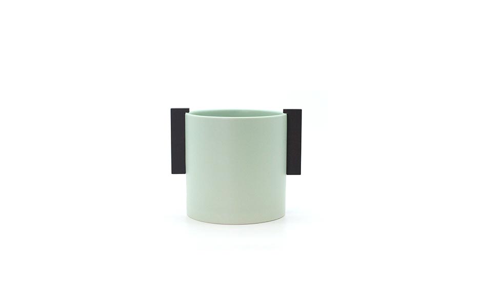 Cylinder pot (S), Green, Ø14×18x15cm, J1989W2