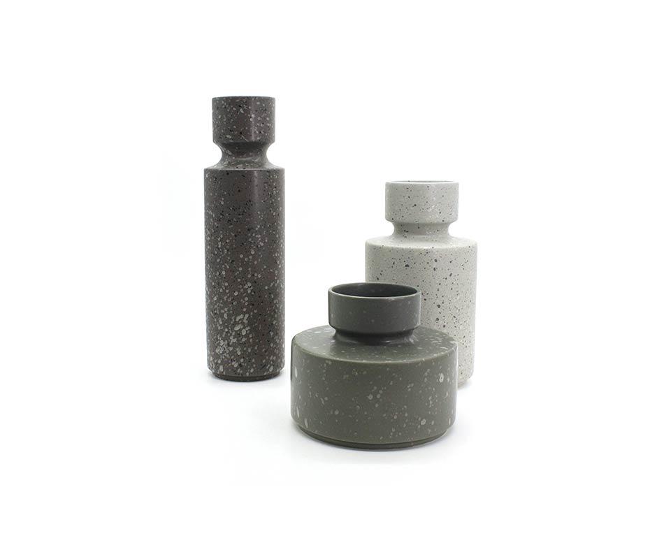 Tune vase L, Dark grey, Ø11x34cm, J2480