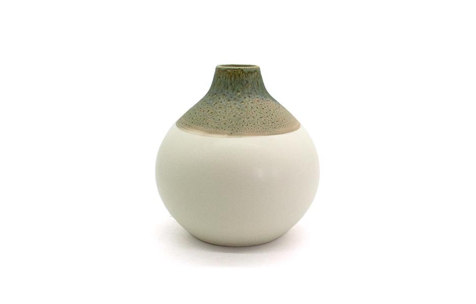 Sidney vase L, White, Ø25x26cm, 1701
