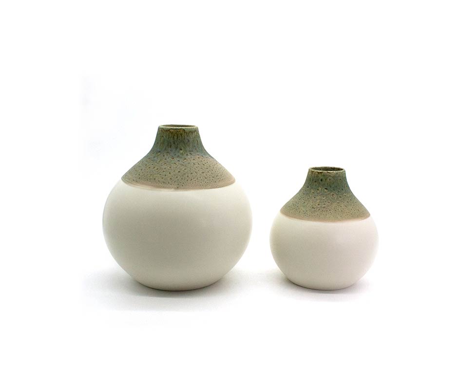 Sidney vase L, White, Ø25x26cm, 1701