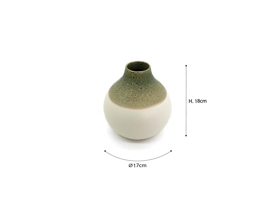 Sidney vase S, White, Ø17x18cm, 1700