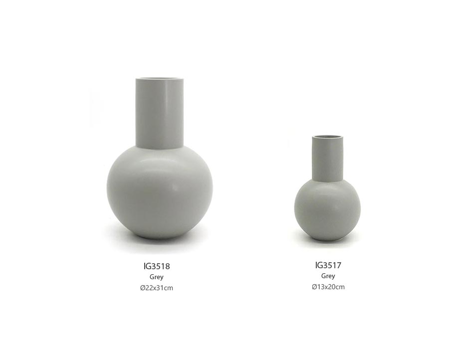Bubble vase MD, Grey, Ø13x20cm, 852