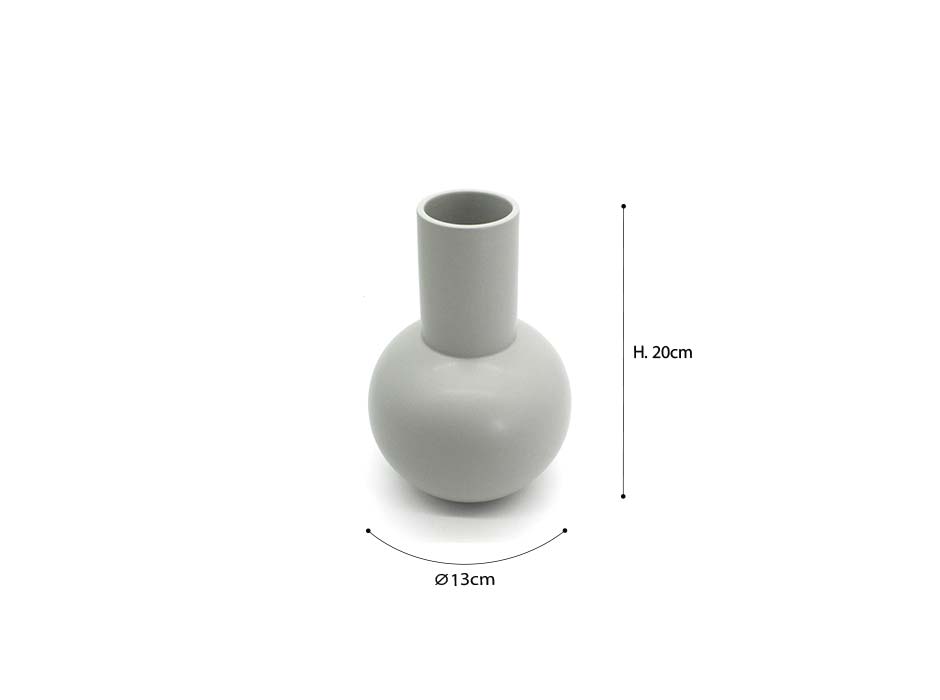 Bubble vase MD, Grey, Ø13x20cm, 852