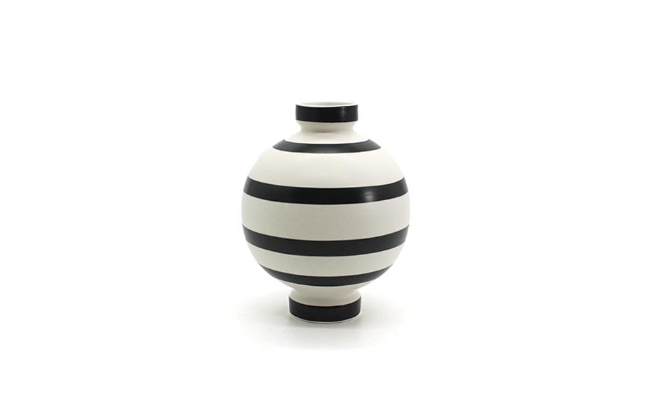 Opulance Pot, White/Black, Ø15x20cm, 734