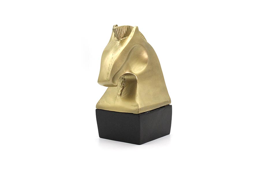 horse objet 20, Brass + Dark bronze, 20x15x30cm, 21561-29