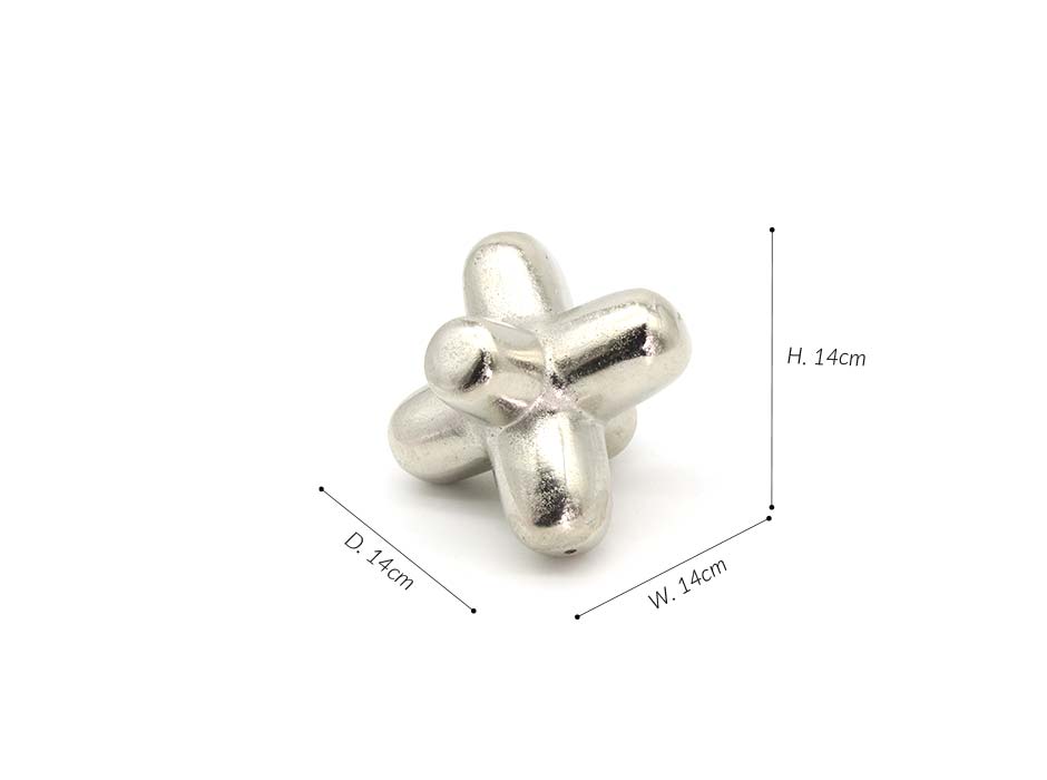 cross objet, Nickel, 14x14x14cm, 21327-14