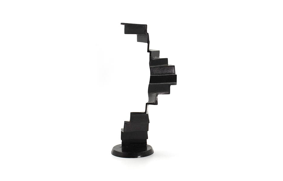 staircase sculpture, Dark bronze, 20x20x41cm, 21791-41