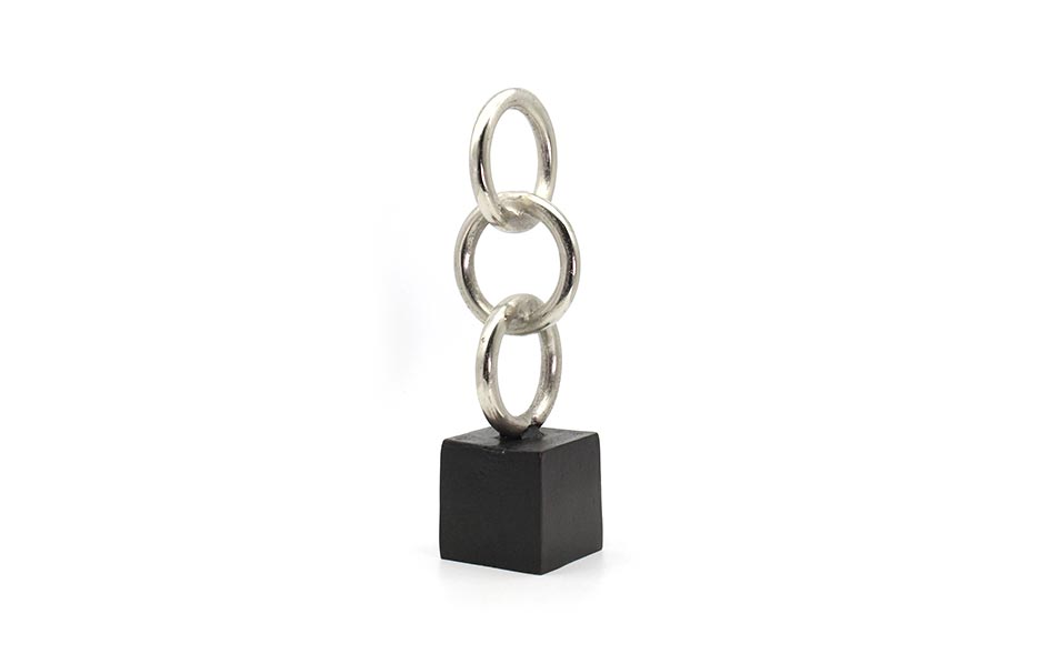 chain 43, Nickel + Dark bronze, 14.5×14.5x47cm, 20726-43