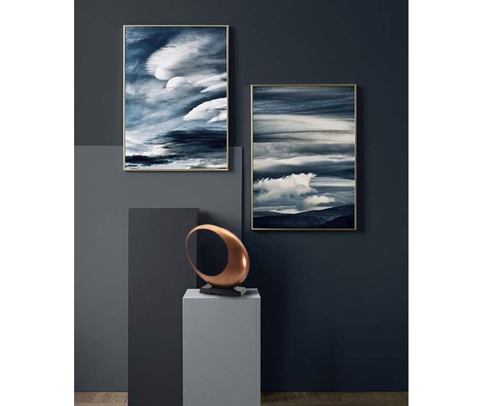 circle 18, Copper + Dark bronze, 60x18x52cm, 18875-60