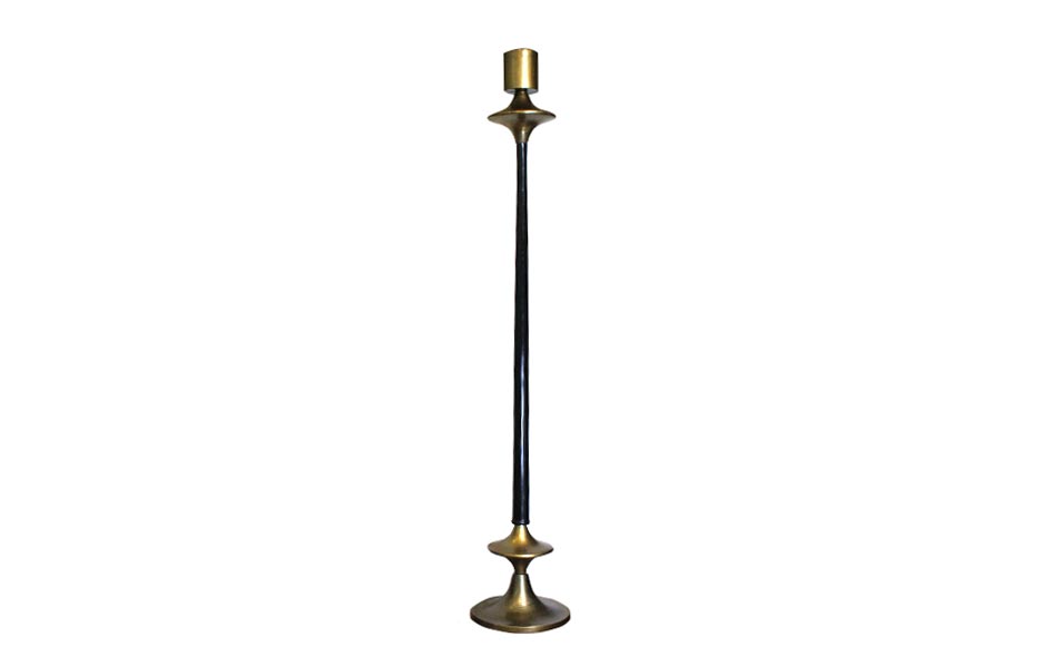 candle stand large, Brass antique + Dark bronze, 23x23x131cm, 22309-131