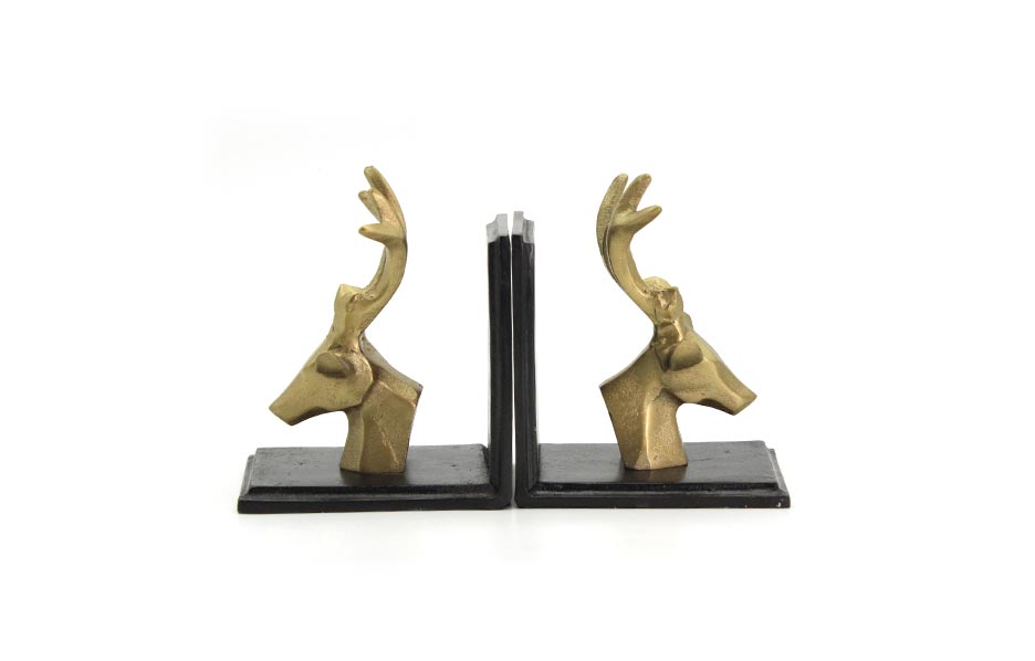 deer bookend, Dark bronze + Brass
antique, 26x10x15cm, 22301-26