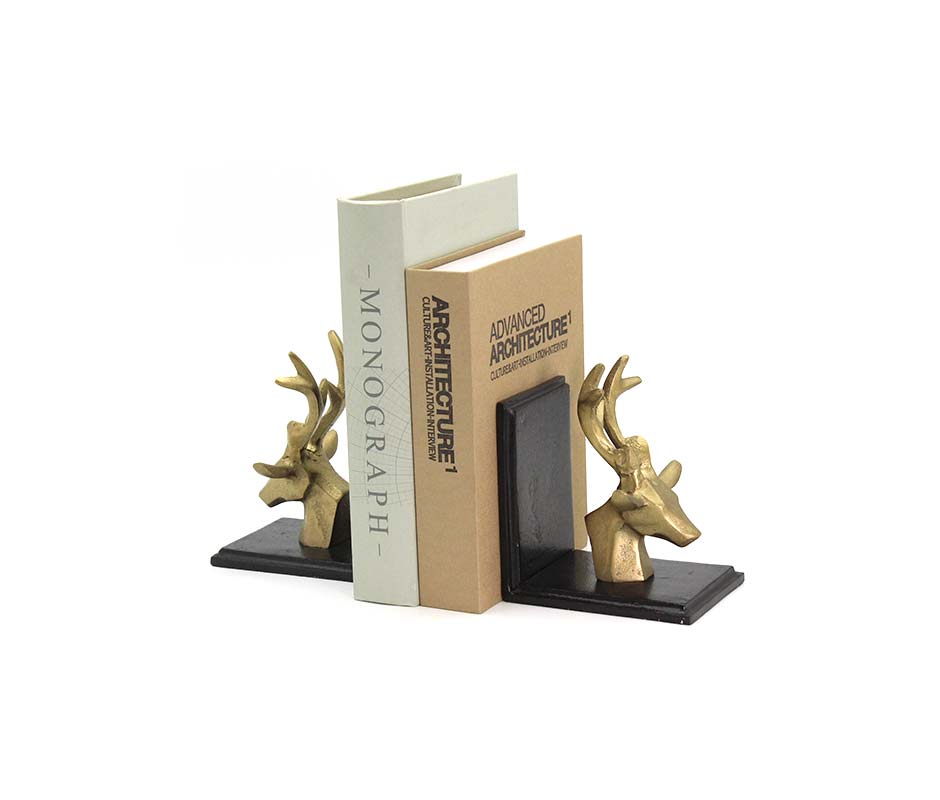 deer bookend, Dark bronze + Brass
antique, 26x10x15cm, 22301-26