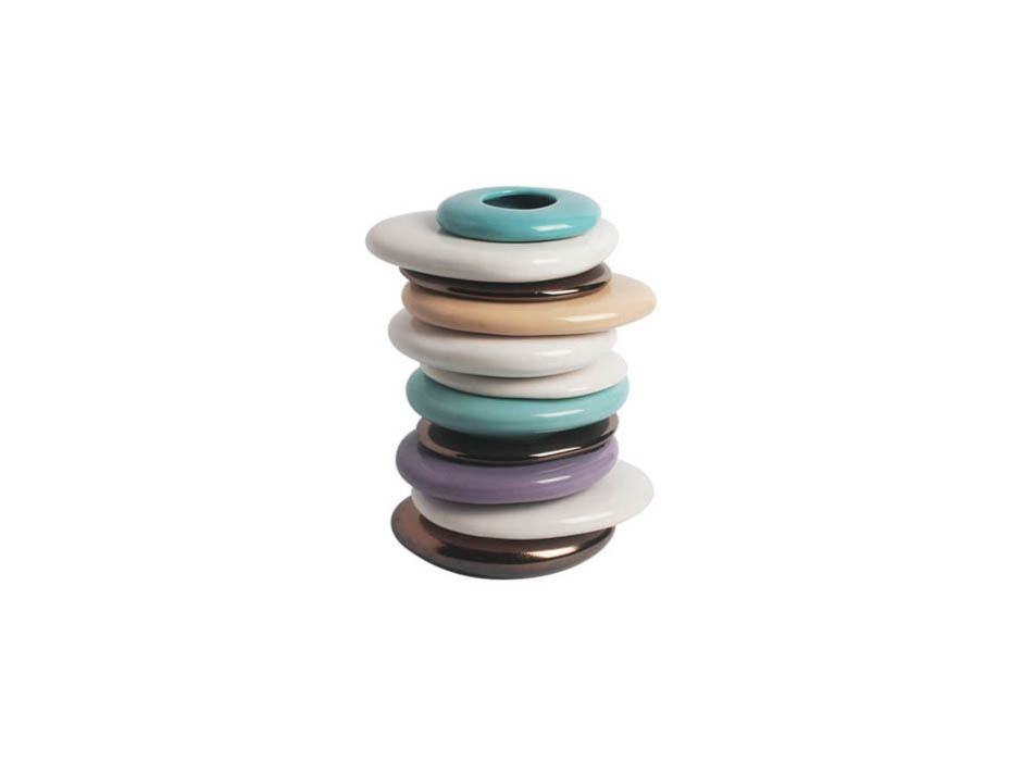 Pebble Vase, Blue, 17.5x16x27cm, K11295