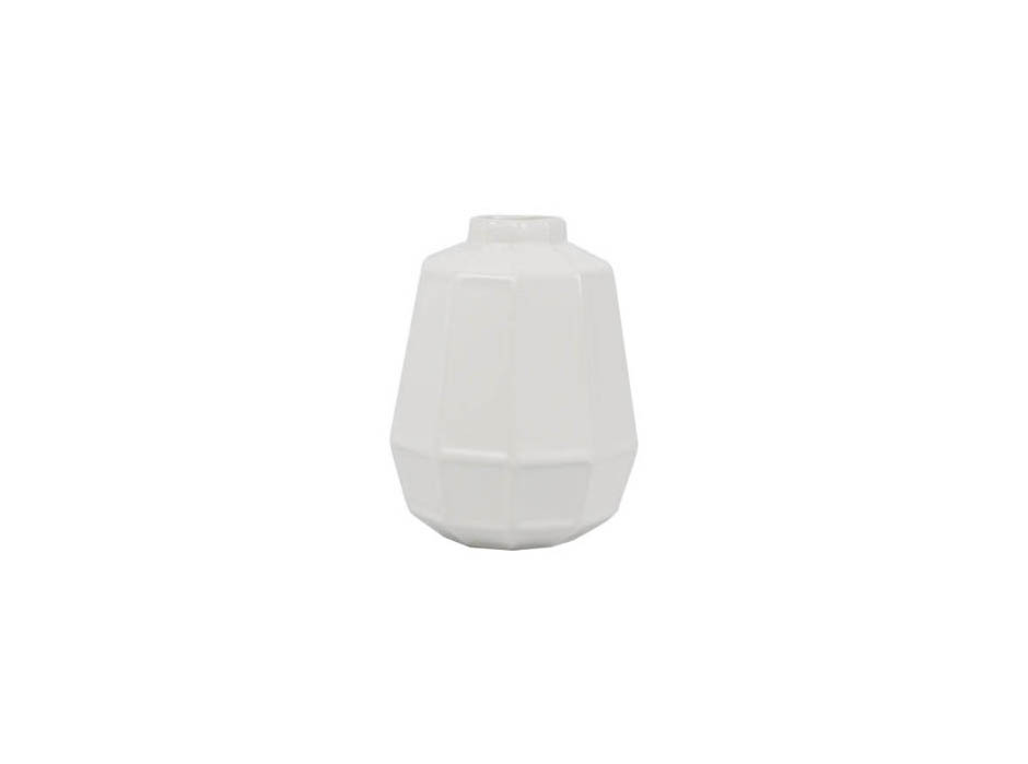 Angle Vase, White, 17x17x22.5cm, K11334