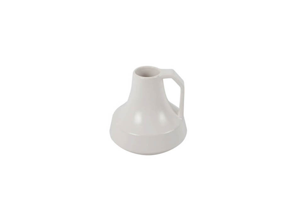 Handle Vase, White, 19x19x18cm, K11775
