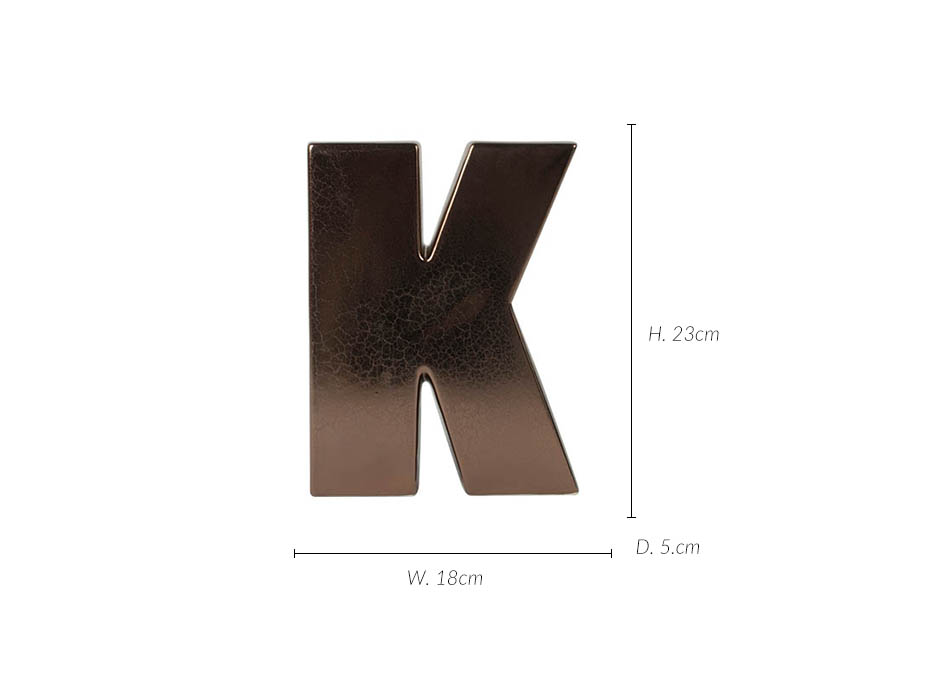 Alphabet K, Bronze, 18x5x23cm, K11783