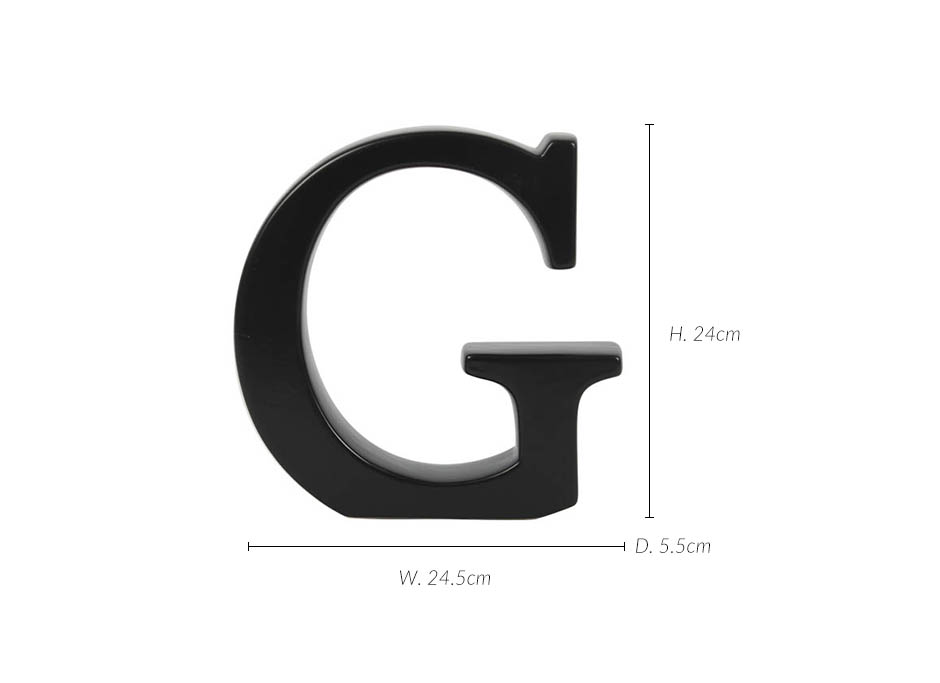 Alphabet G, Black, 23×5.5x24cm, K11786