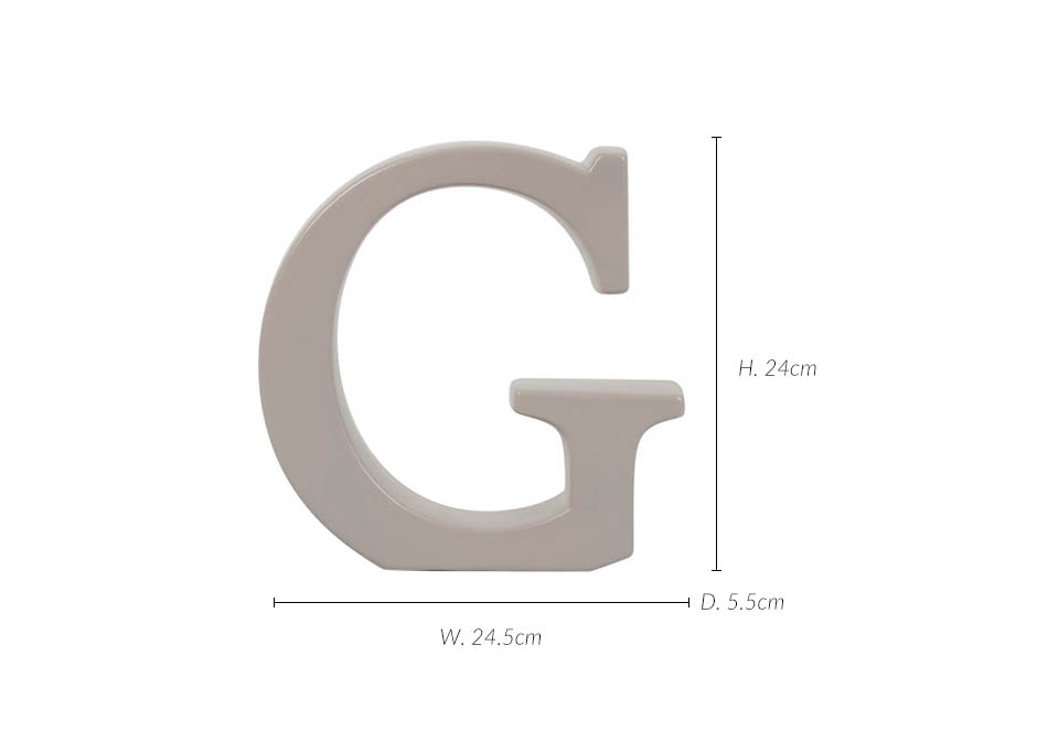 Alphabet G, Grey, 23×5.5x24cm, K11786