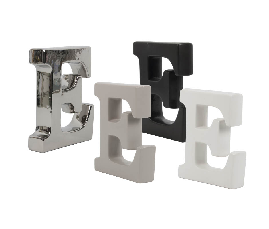 Alphabet E, Grey, 20x5x24.5cm, K11787