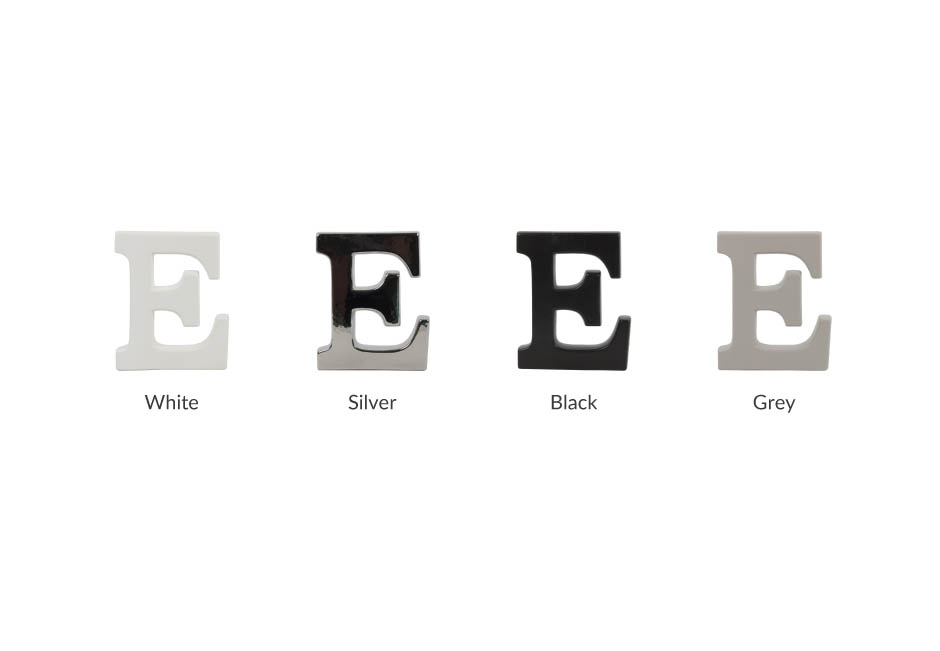 Alphabet E, Silver, 20x5x24.5cm, K11787
