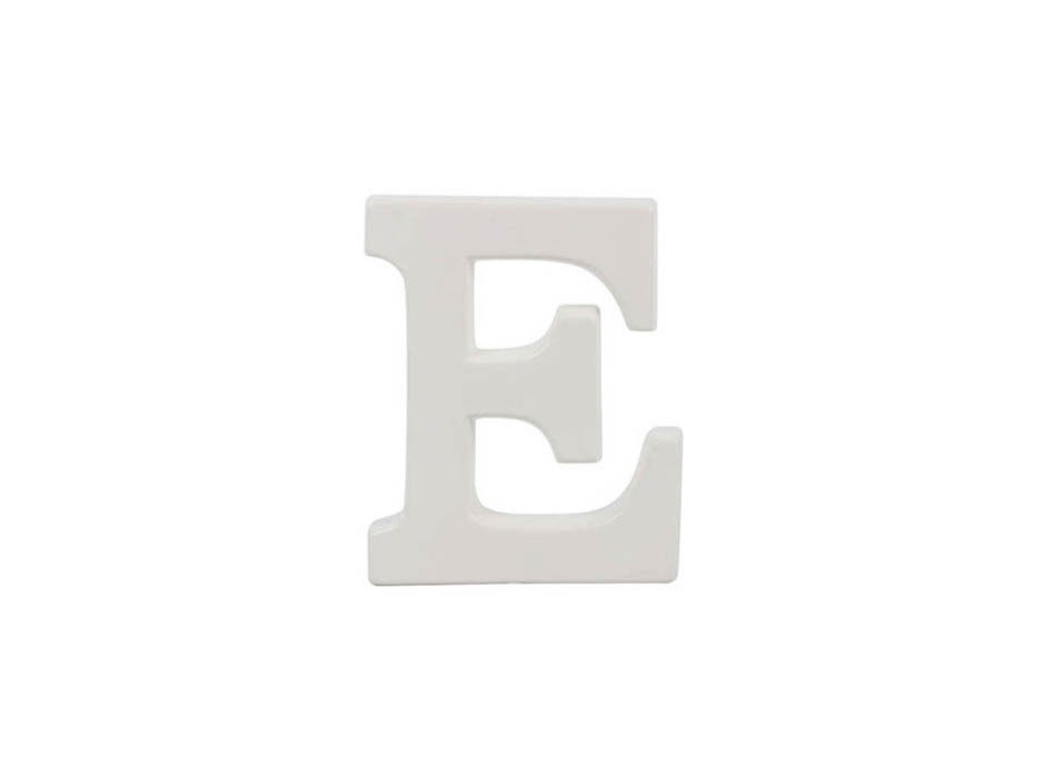 Alphabet E, White, 20x5x24.5cm, K11787