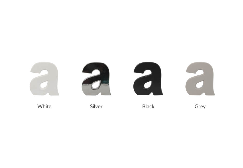 Alphabet a, White, 18.5x5x21cm, K11797