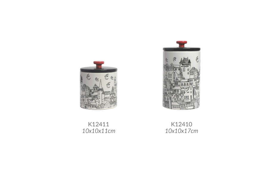 Cylinder w.Lid, White, 10x10x17cm, K12410