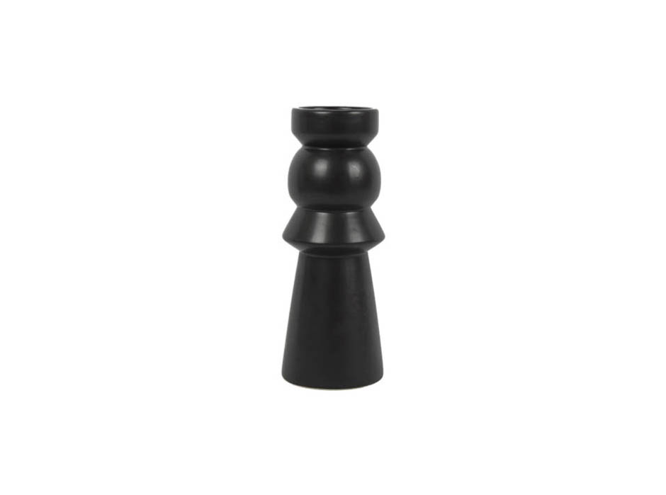 Molding Vase, Black, 10x10x27cm, K12478