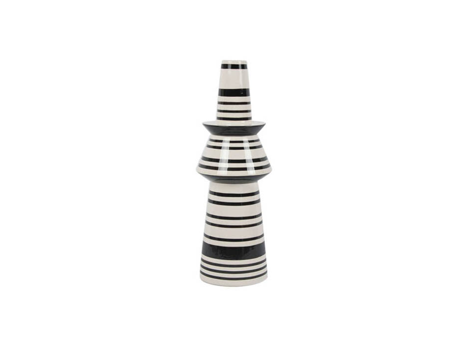 Molding Vase, Black and White, 10.5×10.5x32cm, K12479