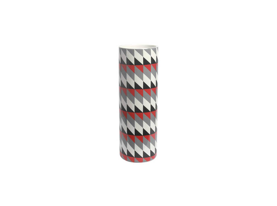 Cylinder Vase, Red, 10x10x30cm, K12767