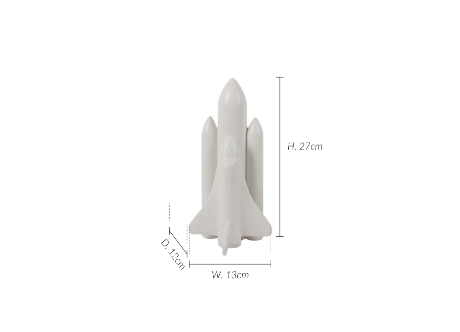 Rocket, White, 13x12x27cm, K12831