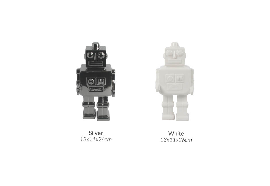 Cap ROBO, Silver, 13x11x26cm, K13089