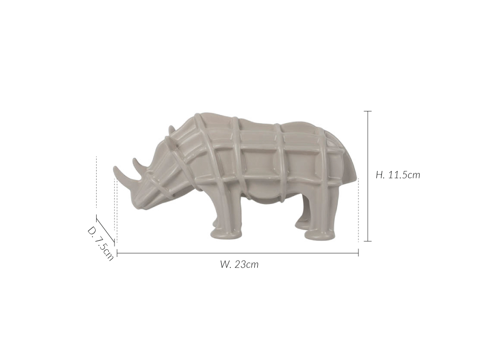 Rhino, Grey, 23×7.5×11.5cm, K13116
