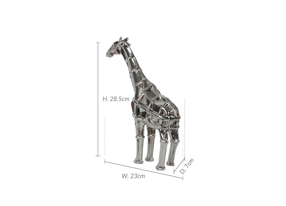 Giraffe, Silver, 23x7x28.5cm, K13117