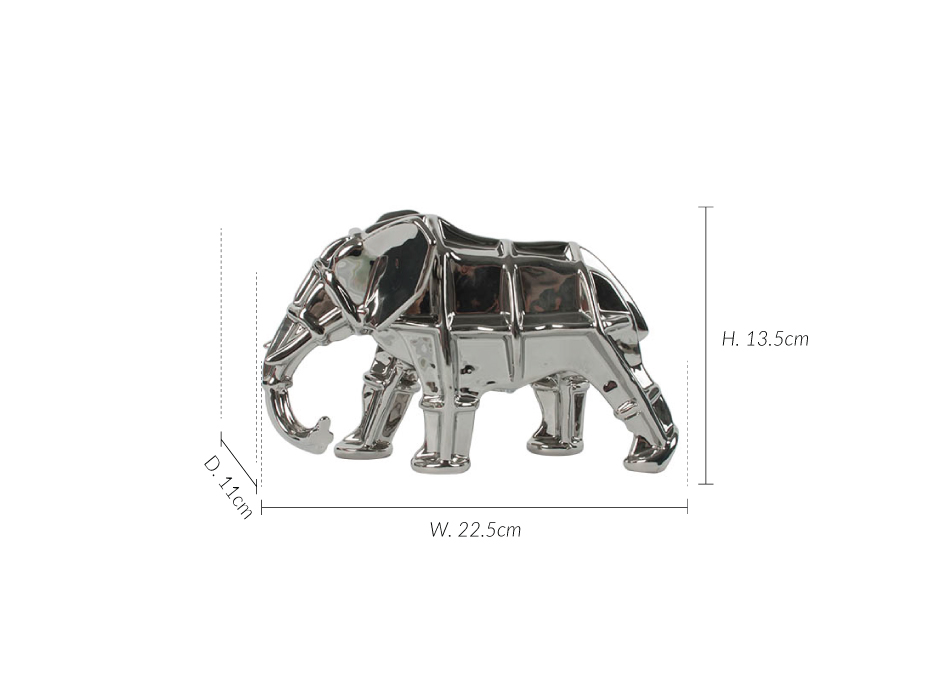 Elephant, Silver, 22.5x11x13.5cm, K13119