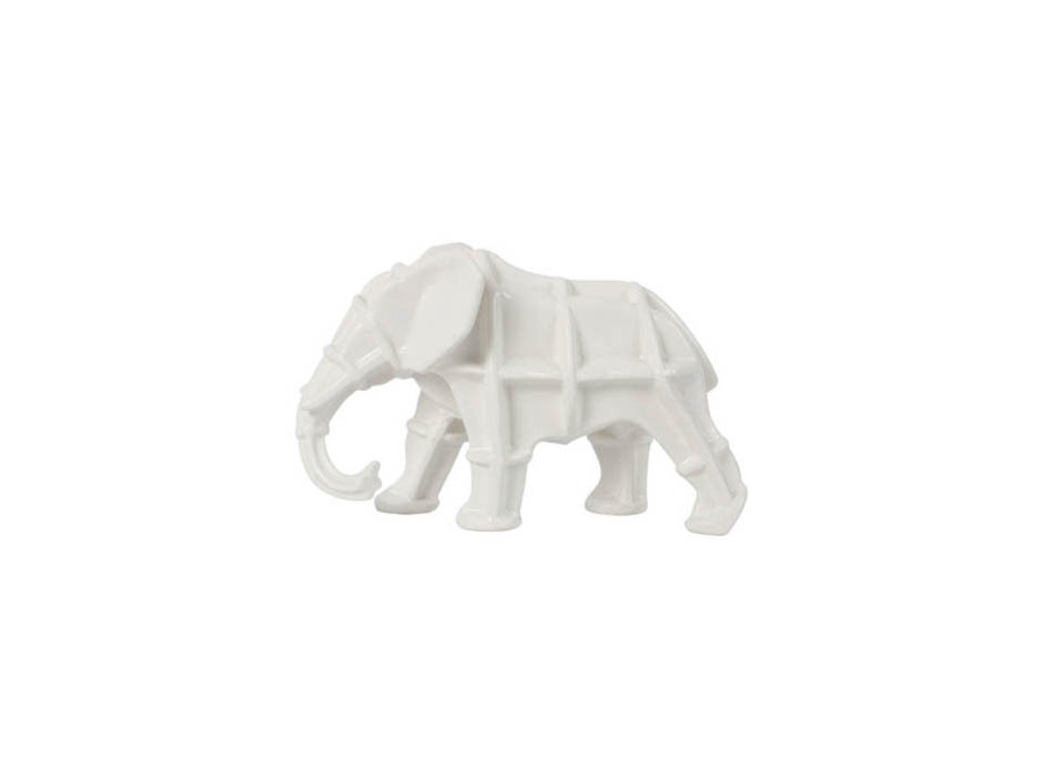 Elephant, White, 22.5x11x13.5cm, K13119