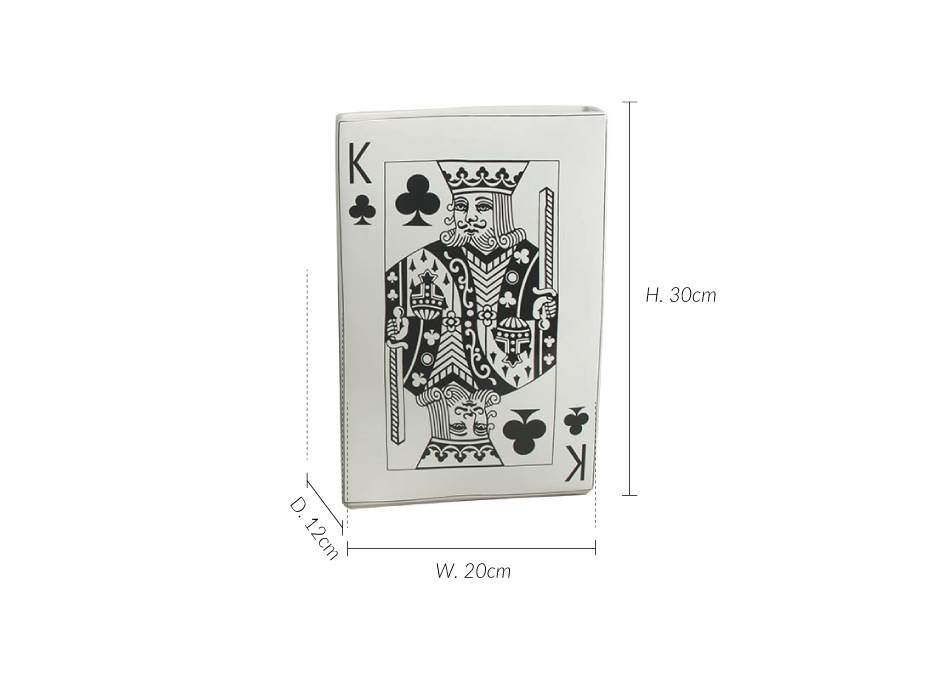Card Vase, White, 20x12x30cm, K13133