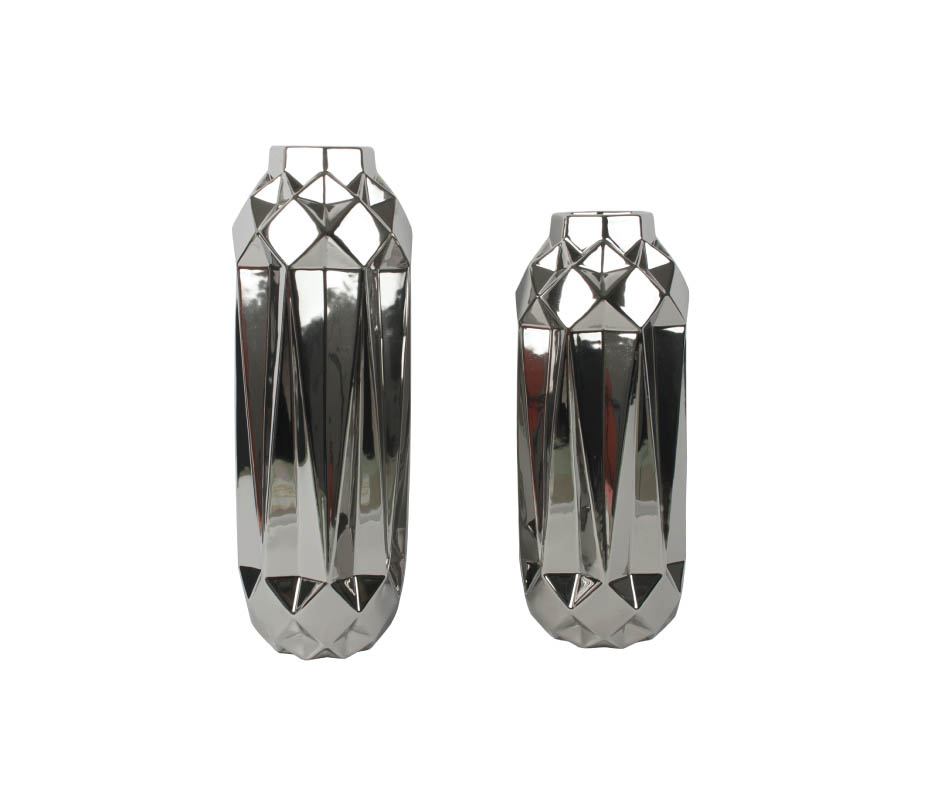 Jewel Vase, Silver, 14x14x41.5cm, K13228