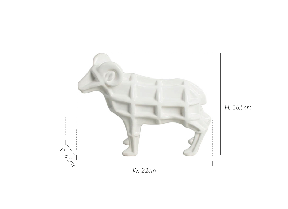 Sheep, White, 22×6.5×16.5cm, K13246