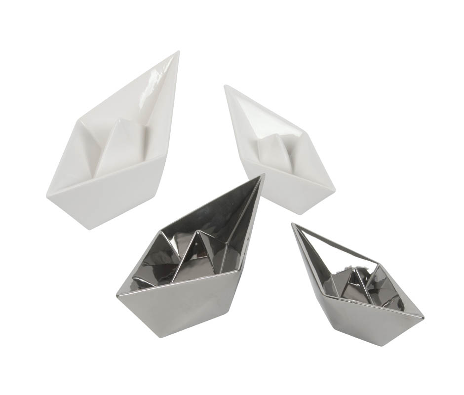 Paper Boat, White, 20x9x8cm, K13376