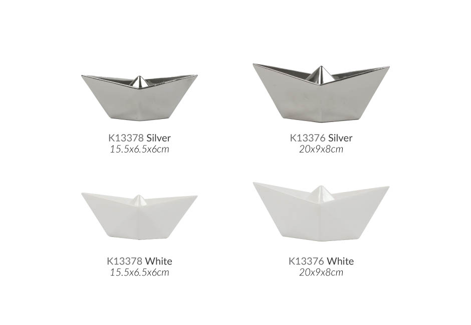 Paper Boat, Silver, 15.5×6.5x6cm, K13378