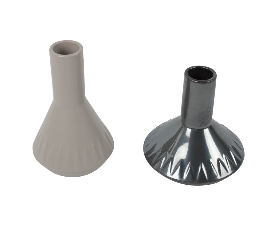 Triangle Vase, Grey, 15.5×15.5×15.5cm, K13554