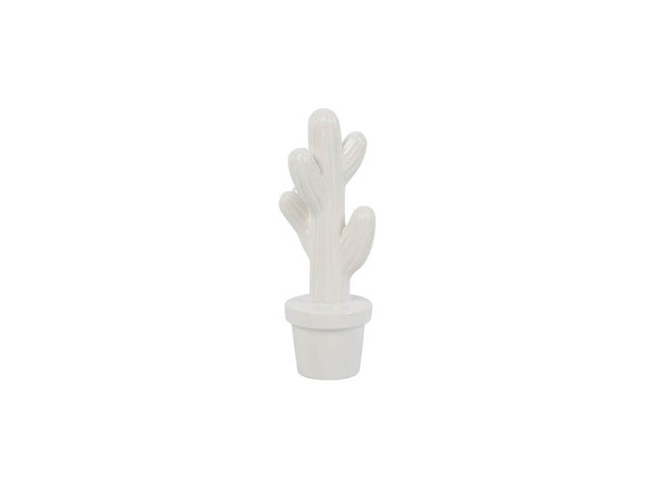 Cactus, White, 8x8x26cm, K22020
