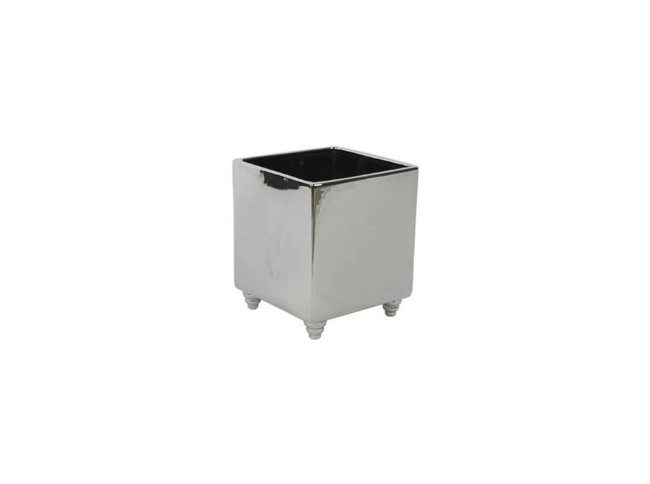 Flower pot, Silver, 14×13.5x16cm, K9349
