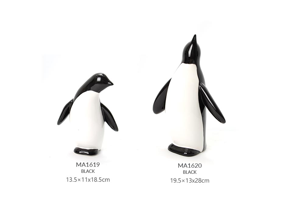 Penguin, Black, 19.5x13x28cm, K14372