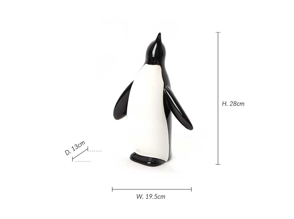 Penguin, Black, 19.5x13x28cm, K14372