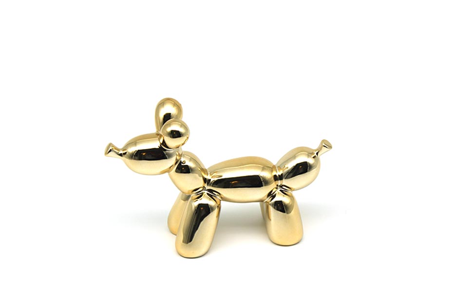 Balloon puppy 16, Gold, 23×8.5×16cm, K12243