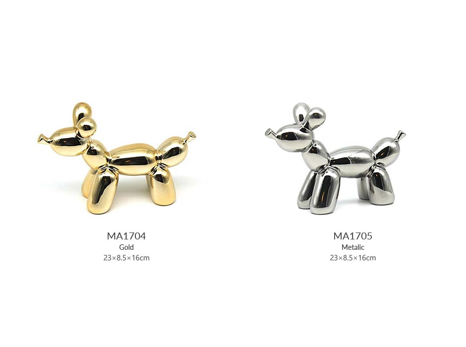 Balloon puppy 16, Gold, 23×8.5×16cm, K12243