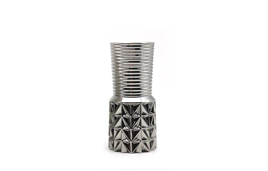 Dual Pattern 35, Silver, 16x16x34.5cm, K14866